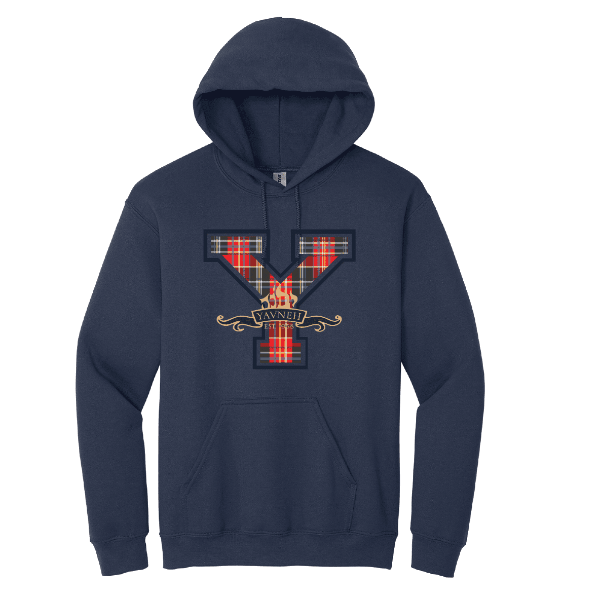 Yavneh Plaid Y Hoodie