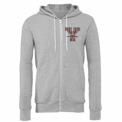 Yavneh Y Plaid Zip Up hoodie