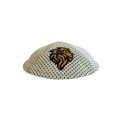 Two tone gray Mesh Klipped Kippah