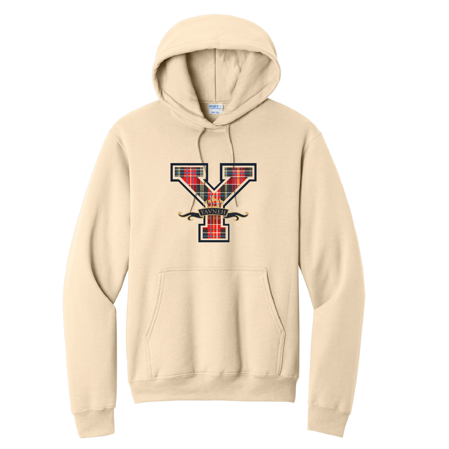 YAVNEH TARTAN PATTERN HOODIE