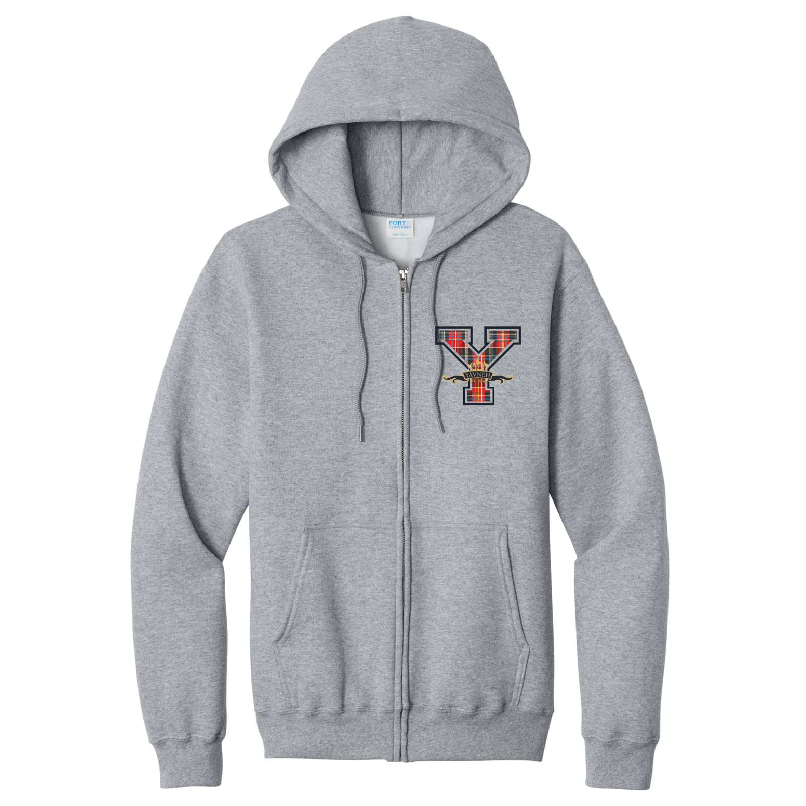 YAVNEH TARTAN PATTERN ZIP UP